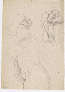 Three Studies of a Standing Woman Facing Right